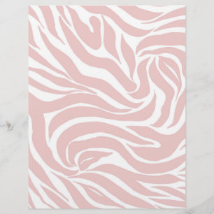 Elegant Blush Pink White Animal Print Briefhoofd