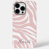 Elegant Blush Pink White Animal Print Case-Mate iPhone Case (Achterkant)
