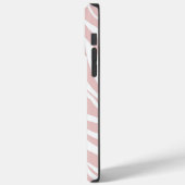 Elegant Blush Pink White Animal Print Case-Mate iPhone Case (Achterkant / Links)