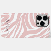 Elegant Blush Pink White Animal Print Case-Mate iPhone Case (Achterkant (horizontaal))