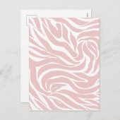 Elegant Blush Pink White Animal Print Feestdagenkaart (Voorkant / Achterkant)