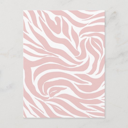 Elegant Blush Pink White Animal Print Feestdagenkaart (Voorkant)