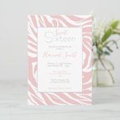 Elegant Blush Pink White Animal Print Kaart (Staand voorkant)