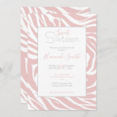 Elegant Blush Pink White Animal Print Kaart (Voorkant / Achterkant)