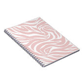 Elegant Blush Pink White Animal Print Notitieboek (Rechterzijde)
