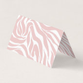 Elegant Blush Pink White Animal Print Visitekaartje (Achterkant)
