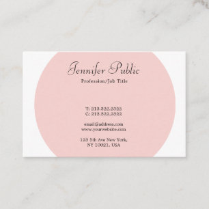 Elegant Blush Pink White - eenvoudige professional Visitekaartje