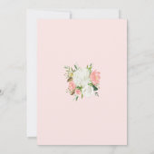 Elegant Blush Pink White Floral Rustic Wedding Kaart (Achterkant)