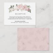 Elegant Blush Pink White Floral Weddenschap Recept Informatiekaartje (Voorkant / Achterkant)