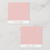Elegant Blush Pink White Handgeschreven Modern Notitiekaartje (Voorkant / Achterkant)
