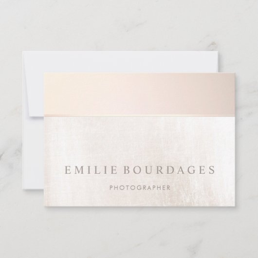 Elegant Blush Pink White Marmer Dank je Bedankkaart (Voorkant)