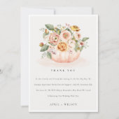 Elegant Blush Pink White Pumpkin Floral Wedding Bedankkaart (Voorkant)