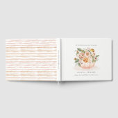 Elegant Blush Pink White Pumpkin Floral Wedding Gastenboek (Volledig)