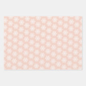 Elegant Blush Pink White Snowflakes kerst Inpakpapier Vel (Voorkant 3)