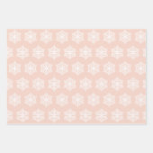 Elegant Blush Pink White Snowflakes kerst Inpakpapier Vel (Voorkant)