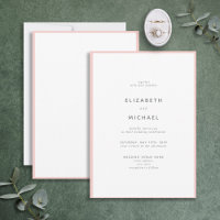 Elegant Blush Pink & White Typography Wedding