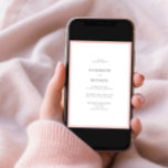 Elegant Blush Pink & White Typography Wedding Kaart<br><div class="desc">Een prachtige typografische trouwuitnodiging voor een zomer- of herfstbruiloft. Dit prachtige, elegante ontwerp is voorzien van een wazige roze rand rond een witte uitnodiging, met moderne typografie in zacht zwart-wit. Een eenvoudig, minimalistisch ontwerp. Hartelijk dank voor uw steun aan ons kleinbedrijf, dat waarderen we echt! We zijn zo blij dat...</div>