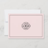 Elegant Blush Pink Zakelijk Cadeaubon Logo (Achterkant)