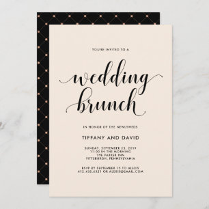 Elegant Blush Post Wedding Brunch Uitnodiging