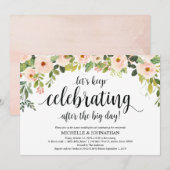 Elegant Blush Post Wedding Brunch Uitnodigingskaar Kaart (Voorkant / Achterkant)