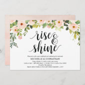 Elegant Blush Post Wedding Brunch Uitnodigingskaar Kaart (Voorkant / Achterkant)