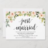 Elegant Blush Post Wedding Brunch Uitnodigingskaar Kaart (Voorkant)