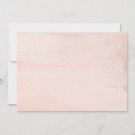 Elegant Blush Post Wedding Brunch Uitnodigingskaar Kaart (Achterkant)