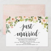 Elegant Blush Post Wedding Brunch Uitnodigingskaar Kaart (Voorkant / Achterkant)