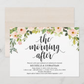 Elegant Blush Post Wedding Brunch Uitnodigingskaar Kaart (Voorkant / Achterkant)