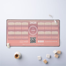 Elegant Blush Promotionele Business 2026 Kalender Bureaumat