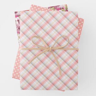 Elegant Blush Roos Coral Pink Waterverf Floral Inpakpapier Vel
