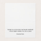 Elegant blush roos dierlijk afdruk glitterijmonogr visitekaartje (Binnenkant ongevouwen)