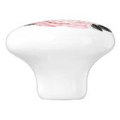 Elegant Blush Roos Gold Floral Flower Rozen Keramische Knop (Zijkant)