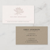 ELEGANT BLUSH ROOS GOLD LOTUS FLORAL APPOINTUS VISITEKAARTJE (Voorkant / Achterkant)