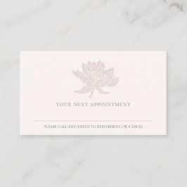 ELEGANT BLUSH ROOS GOLD LOTUS FLORAL APPOINTUS VISITEKAARTJE