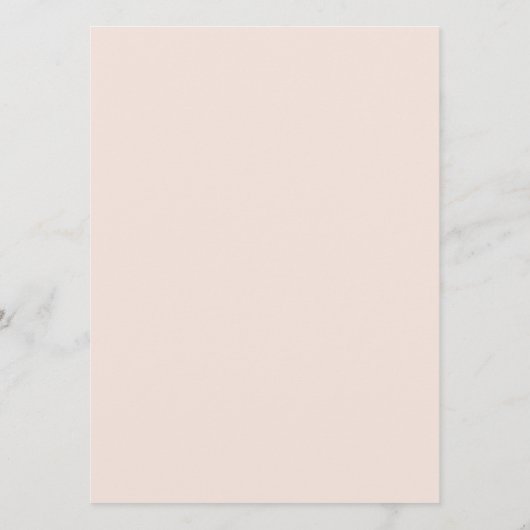 Elegant Blush Roos & Groen Bloemen Bruiloft Menu (Achterkant)