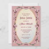 Elegant Blush Roos Rococo Vrijgezellenfeest Kaart (Voorkant)