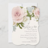 Elegant Blush Roos Succulent Save the Date Photo Kaart (Voorkant)