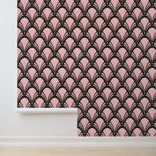Elegant blush roos tegelpatroon behang