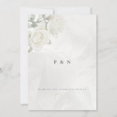 Elegant Blush Rose Floral Frame Wedding Kaart (Achterkant)