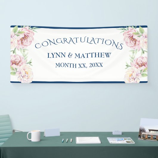 Elegant Blush Roses Floral Wedding Reception Spandoek