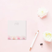 Elegant Blush Roses Monogram Aangepaste naam Post-it® Notes