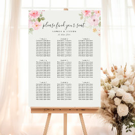 Elegant blush roses wedding poster