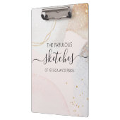 Elegant blush roze abstract gepersonaliseerd klembord (Links)