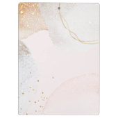 Elegant blush roze abstract gepersonaliseerd klembord (Achterkant)