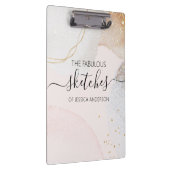 Elegant blush roze abstract gepersonaliseerd klembord (Rechts)