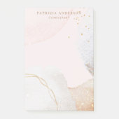 Elegant blush roze abstracte professional post-it® notes (Voorkant)