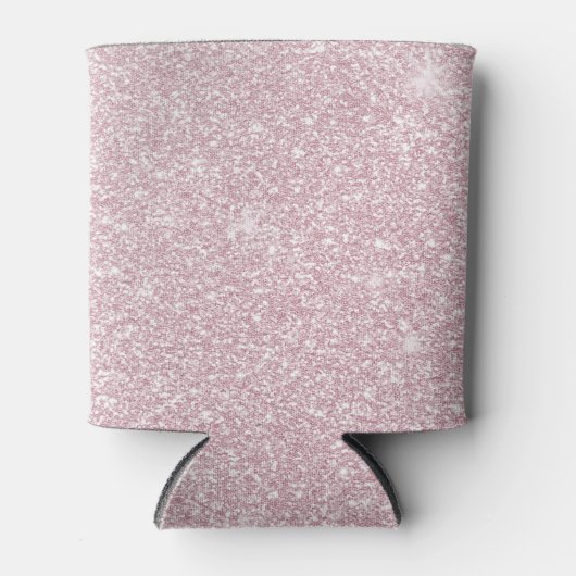 Elegant blush roze abstracte trendy girale glitter blikjeskoeler (Voorkant)
