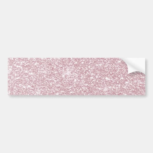 Elegant blush roze abstracte trendy girale glitter bumpersticker (Voorkant)