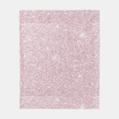 Elegant blush roze abstracte trendy girale glitter fleece deken (Voorkant)